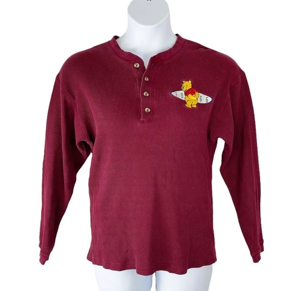 Disney Catalog Winnie the Pooh Waffle Knit Long Sleeve Shirt - Picture 1 of 9